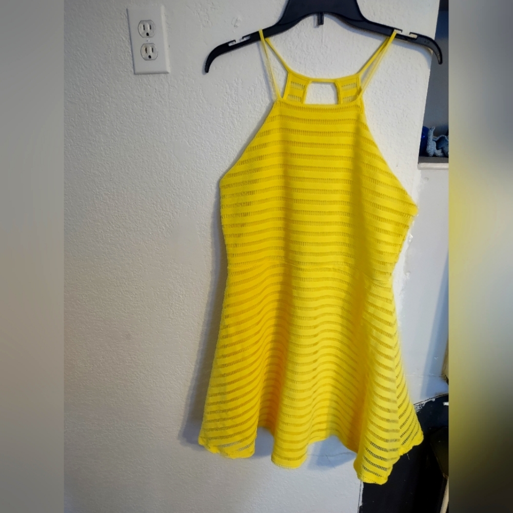Yellow mini dress